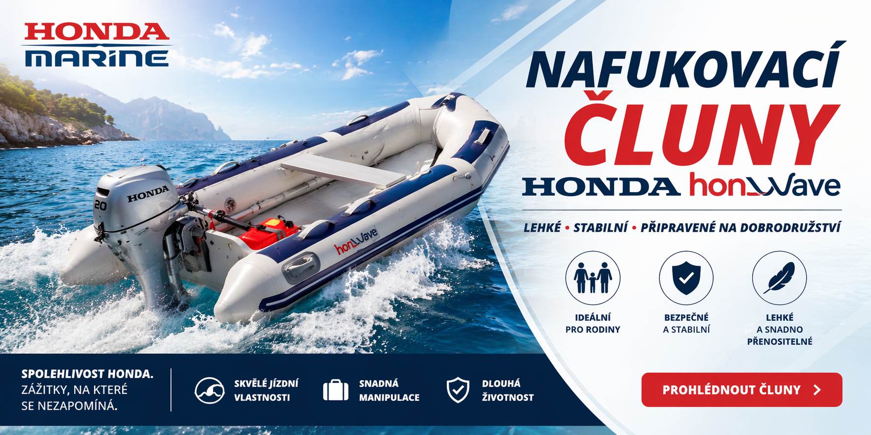 Nafukovací čluny Honda Honwave