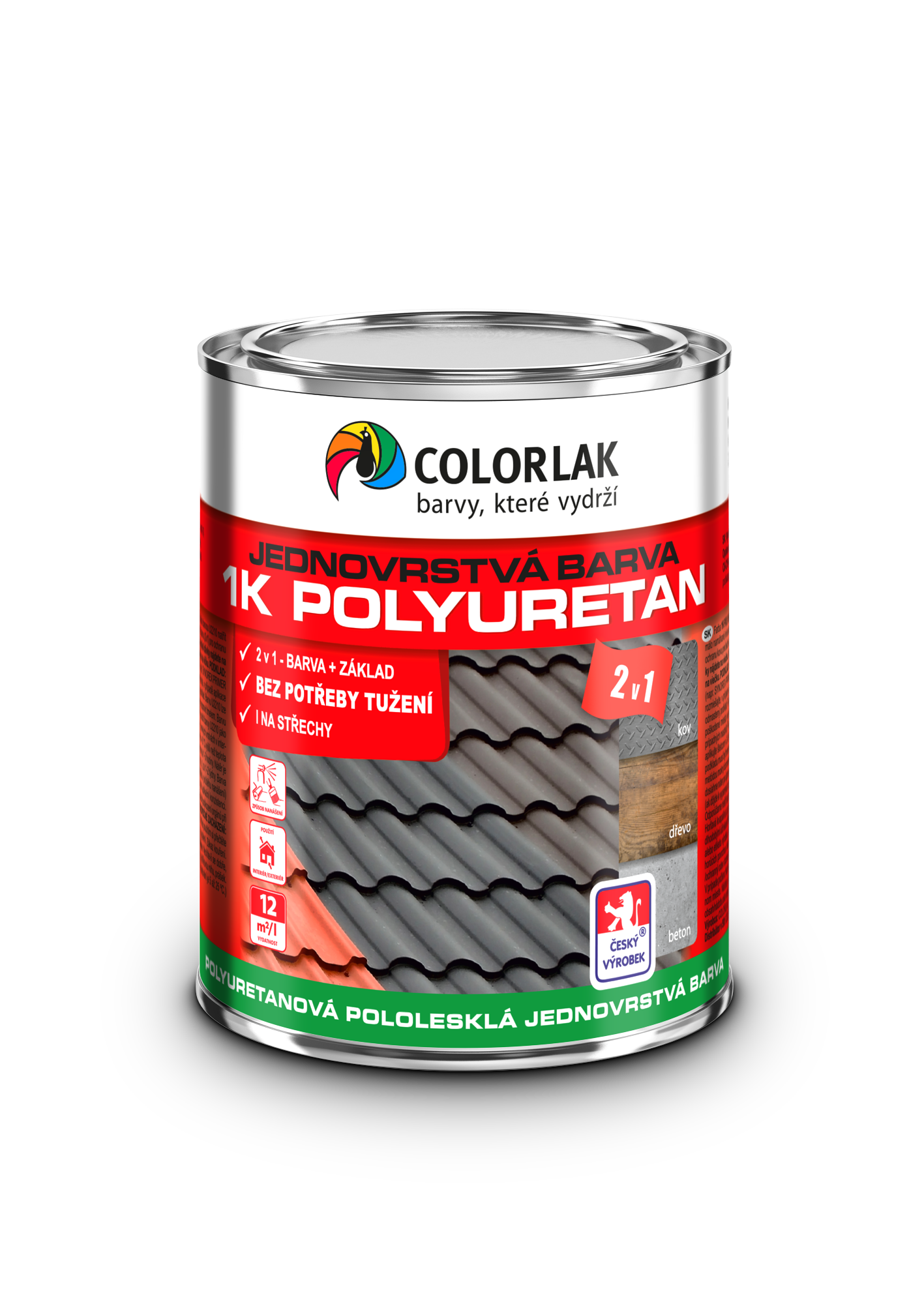 Colorlak 1K POLYURETAN U2210 RAL 6005 Zelená 0,6L