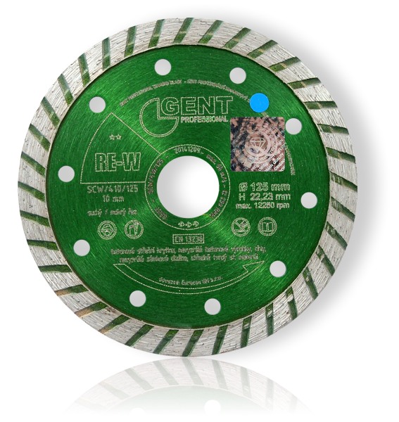 Diamantový řezný kotouč RE-W turbo 150 mm GENT nevyzrálý beton, zámková dlažba, měkké cihly