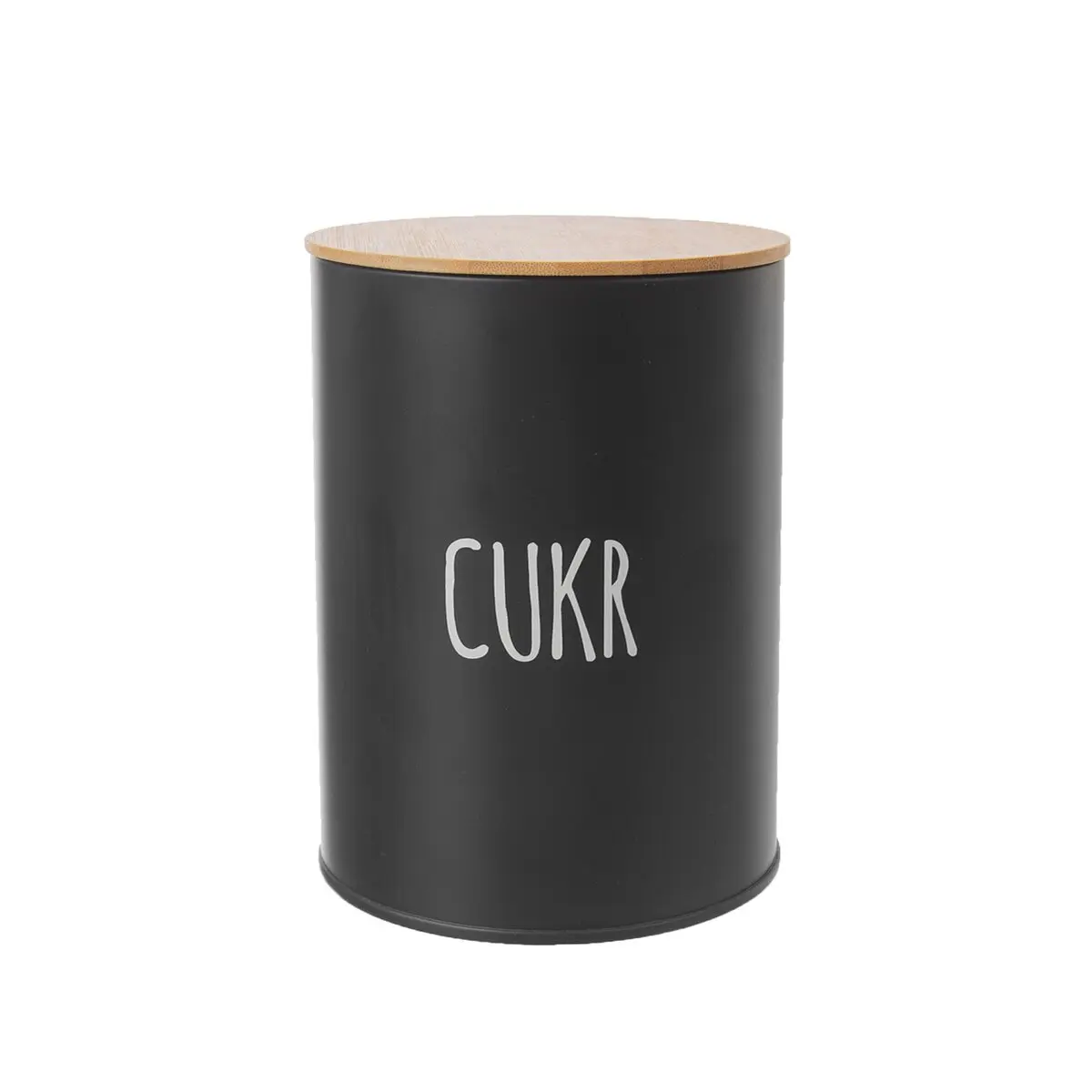 Dóza plech/bambus pr. 11cm Cukr BLACK