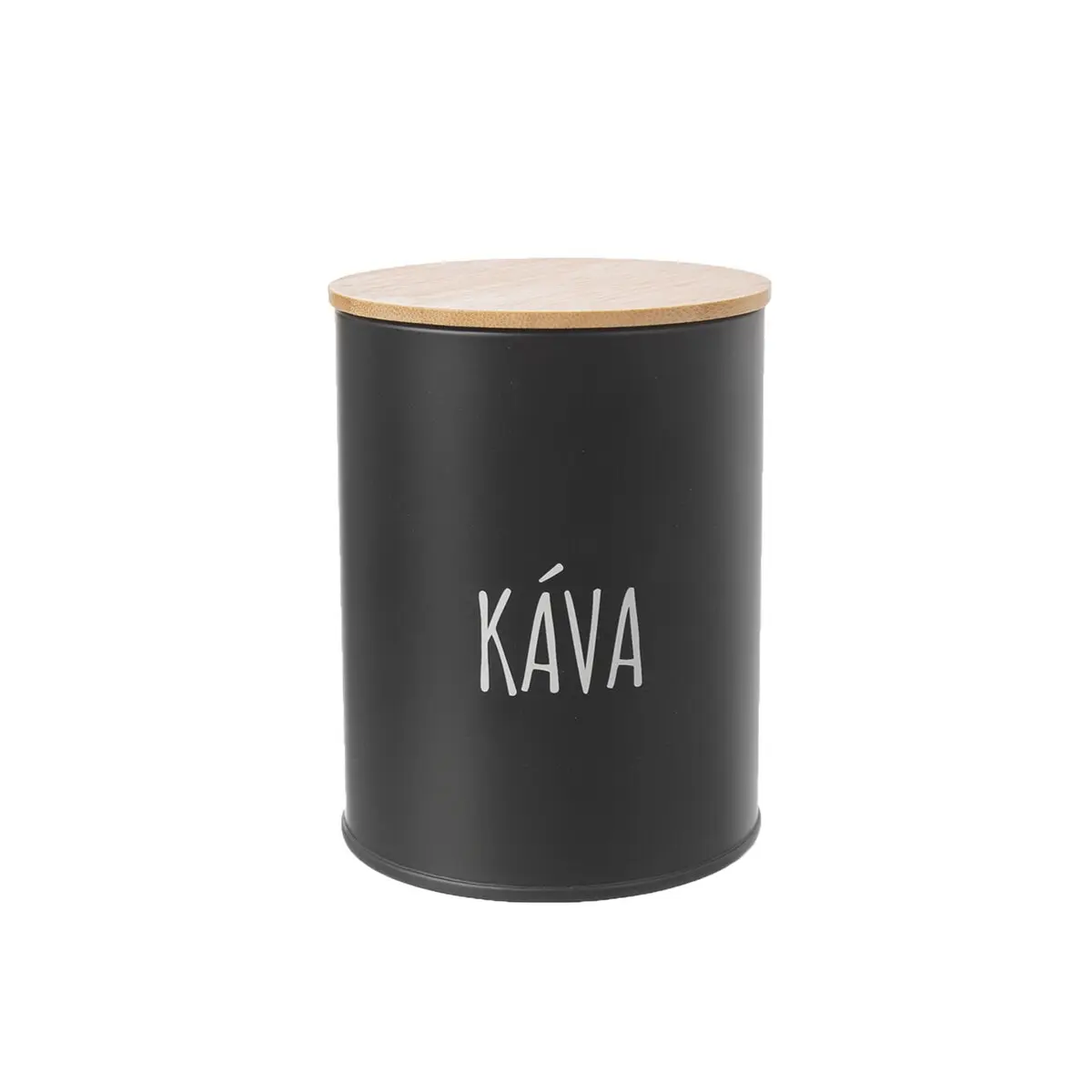 Dóza plech/bambus pr. 9,5cm Káva BLACK
