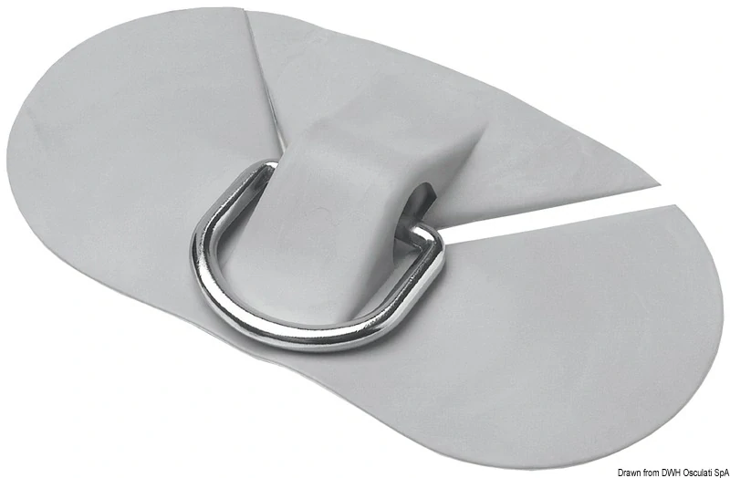 PVC příďové oko pro nafukovací člun šedé 95 x 175 x 22 mm Osculati 66.080.25