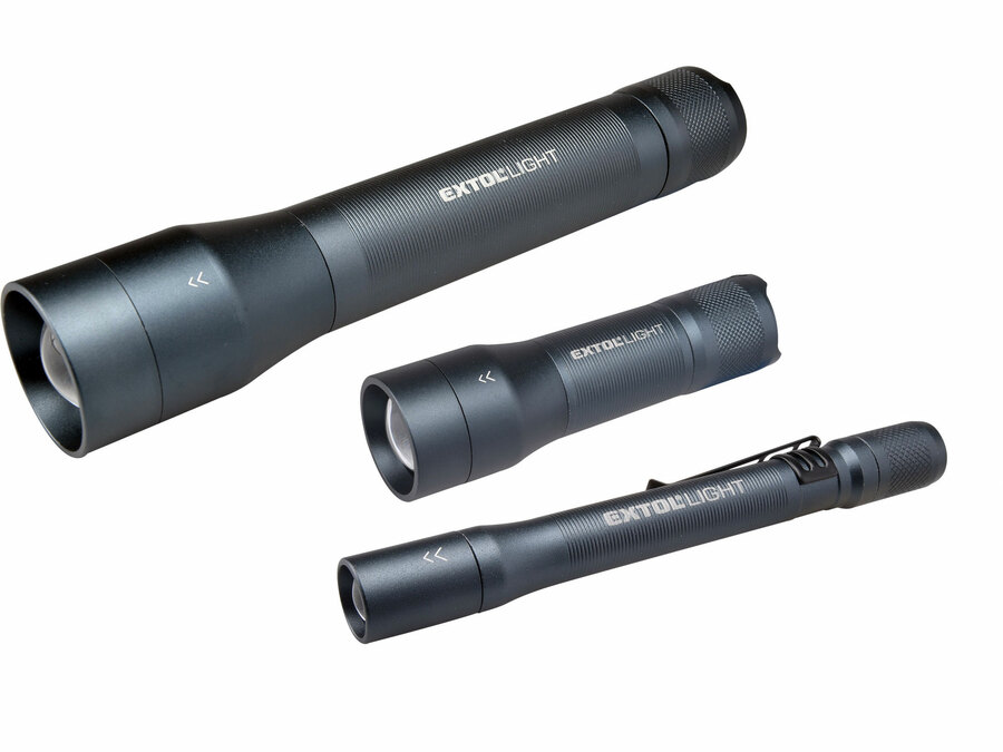 Svítilna zoom celokovová 250lm CREE XPG EXTOL LIGHT 43153