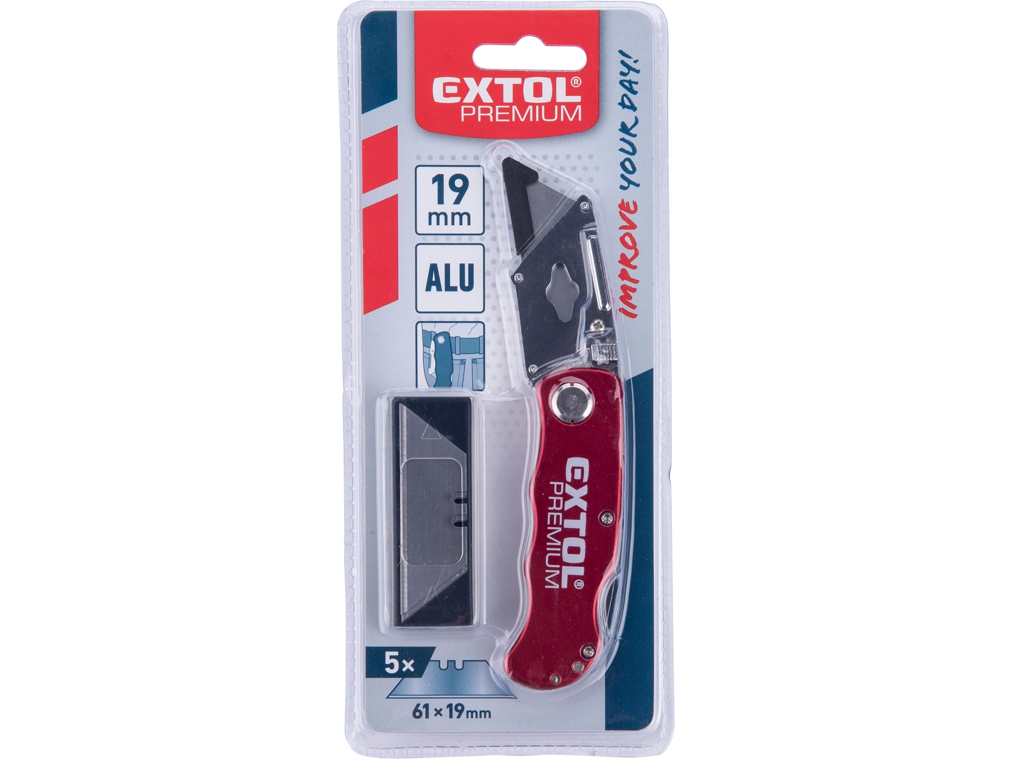 Nůž zavírací s výměnným břitem, 19mm EXTOL PREMIUM 8855000