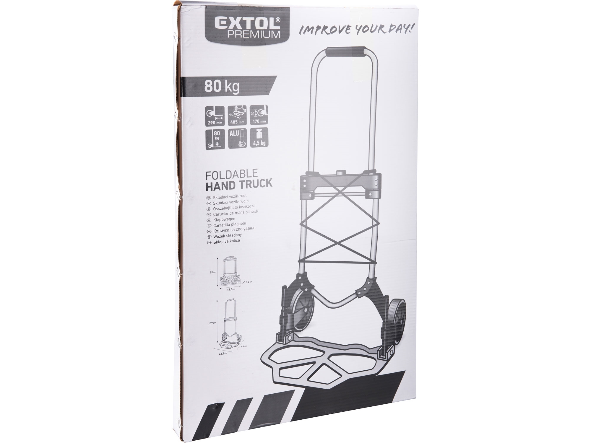 Vozík-rudl skládací 23x48cm EXTOL PREMIUM 8856000