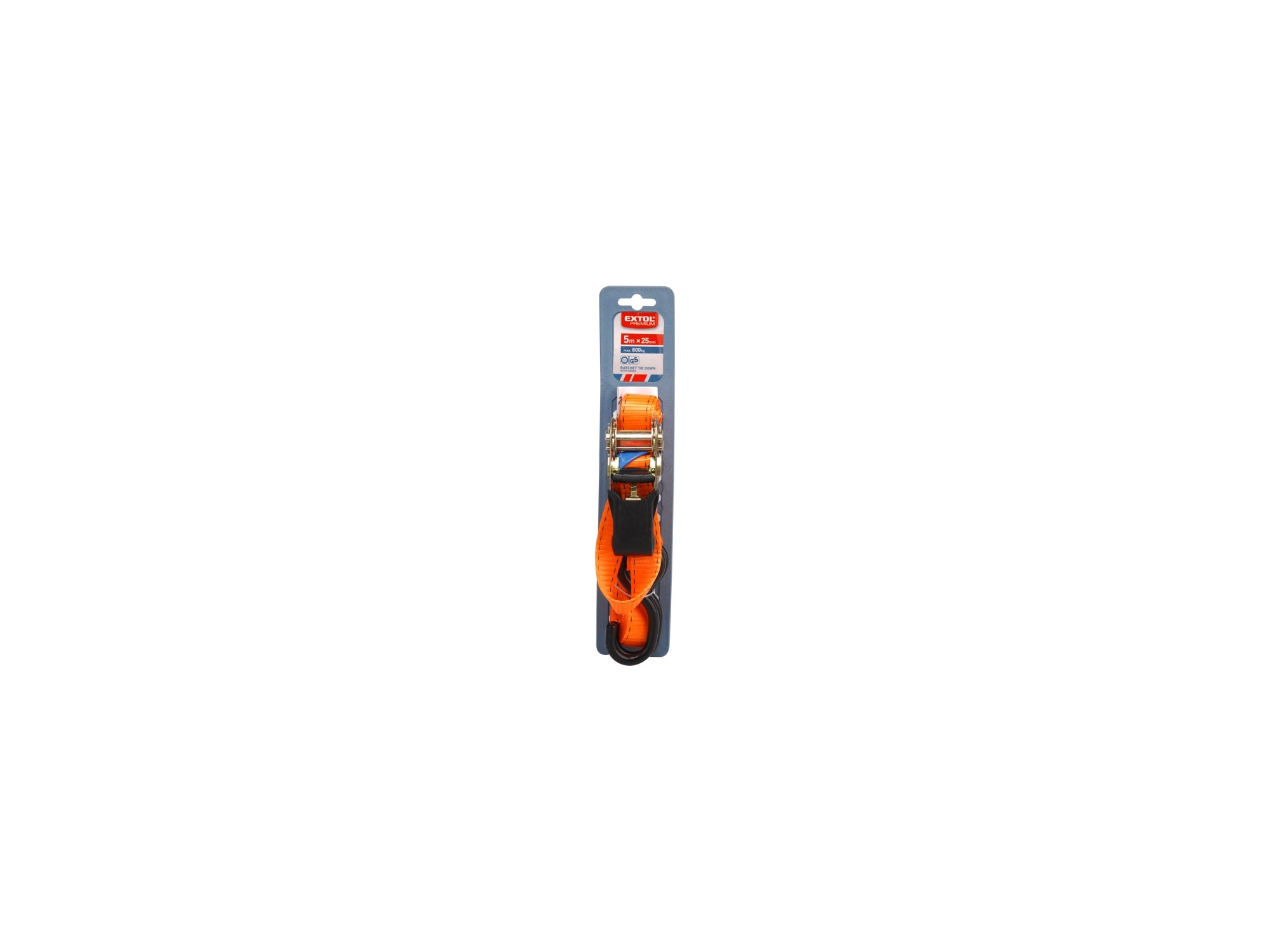 Pás upínací ráčnový s háky, 8m x 25mm, max. 800kg EXTOL PREMIUM 8861133