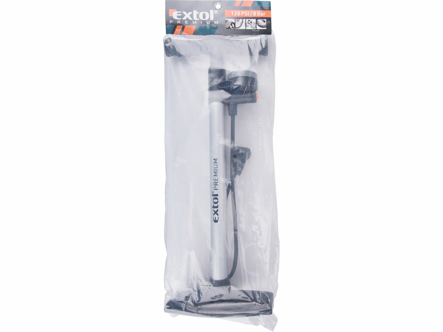 Pumpa na kolo s manometrem a upouštěcím ventilem, 120PSI/8bar EXTOL 8864200