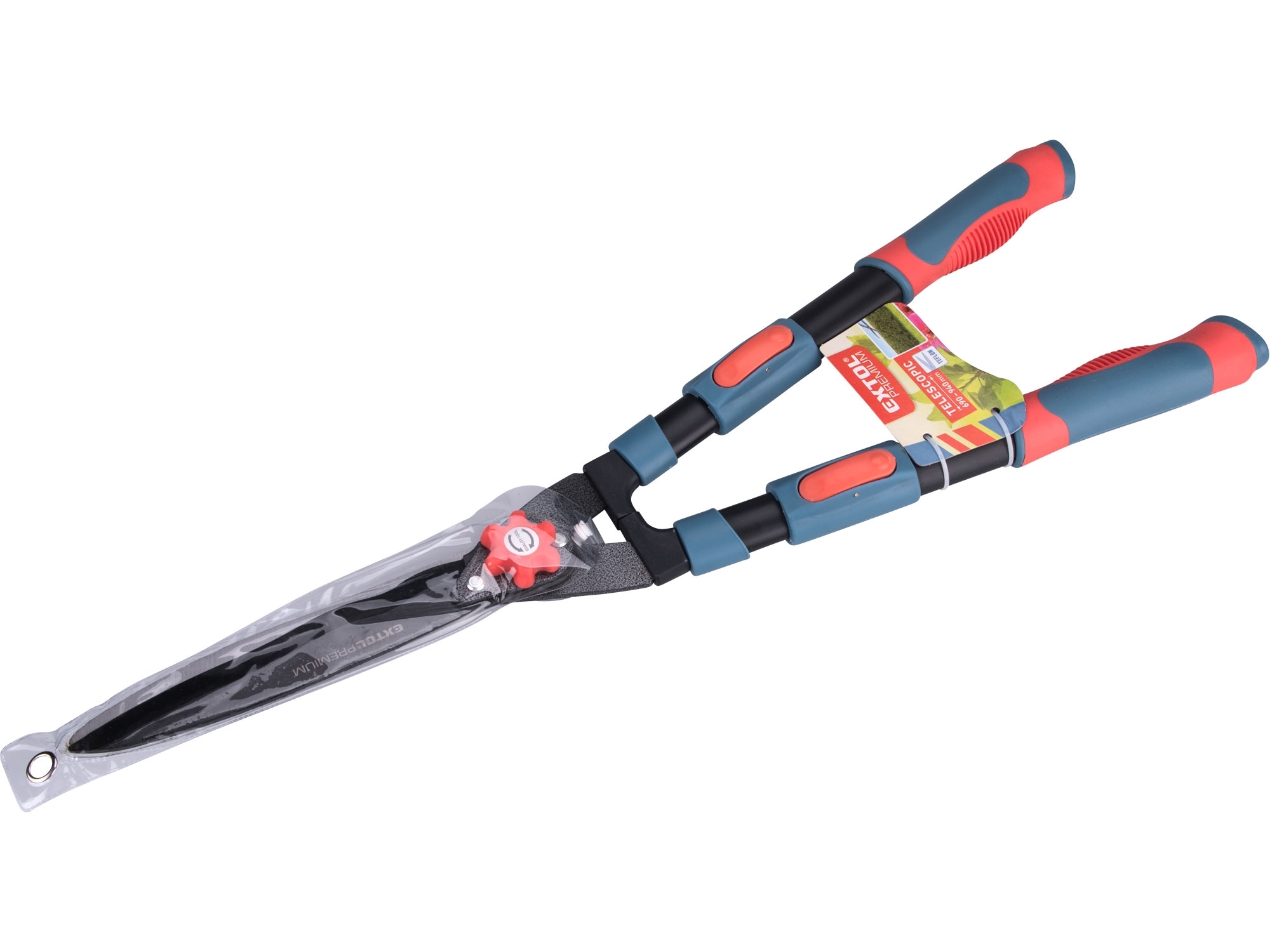 Nůžky na živý plot s vlnitým ostřím teleskopické 690-890mm EXTOL PREMIUM 8873716