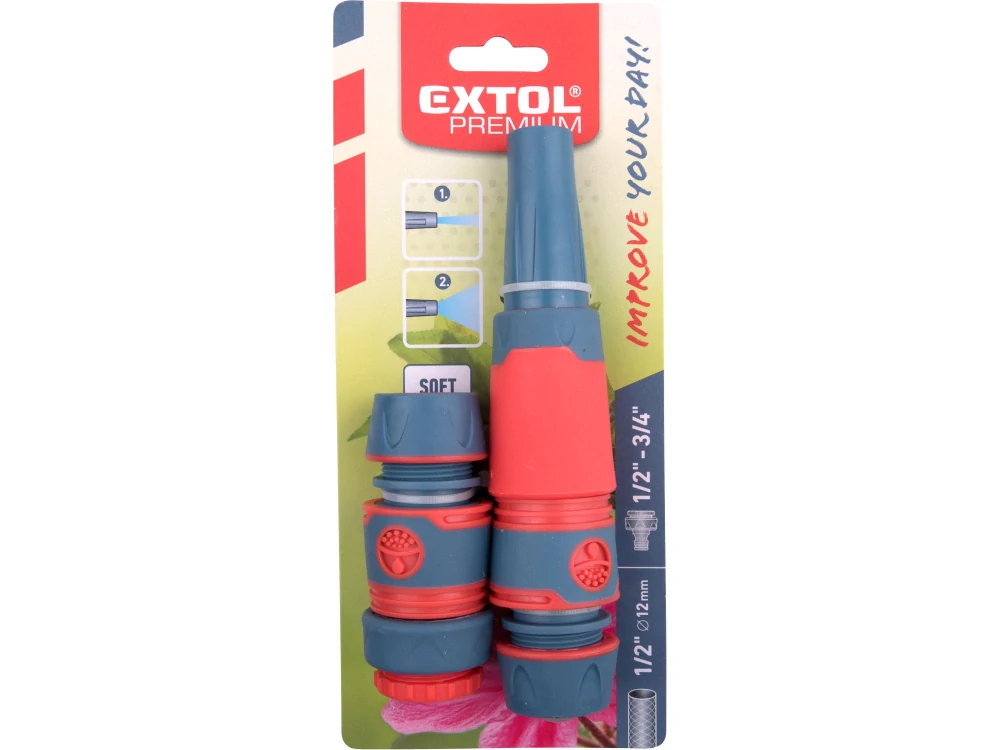 Hadicový set 4ks, pro 1/2" hadici EXTOL PREMIUM 8876490