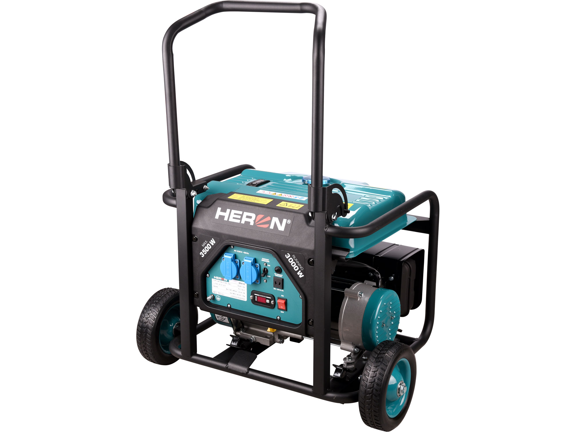 HERON elektrocentrála benzínová, 7,4HP/3,5kW, podvozek 8896140