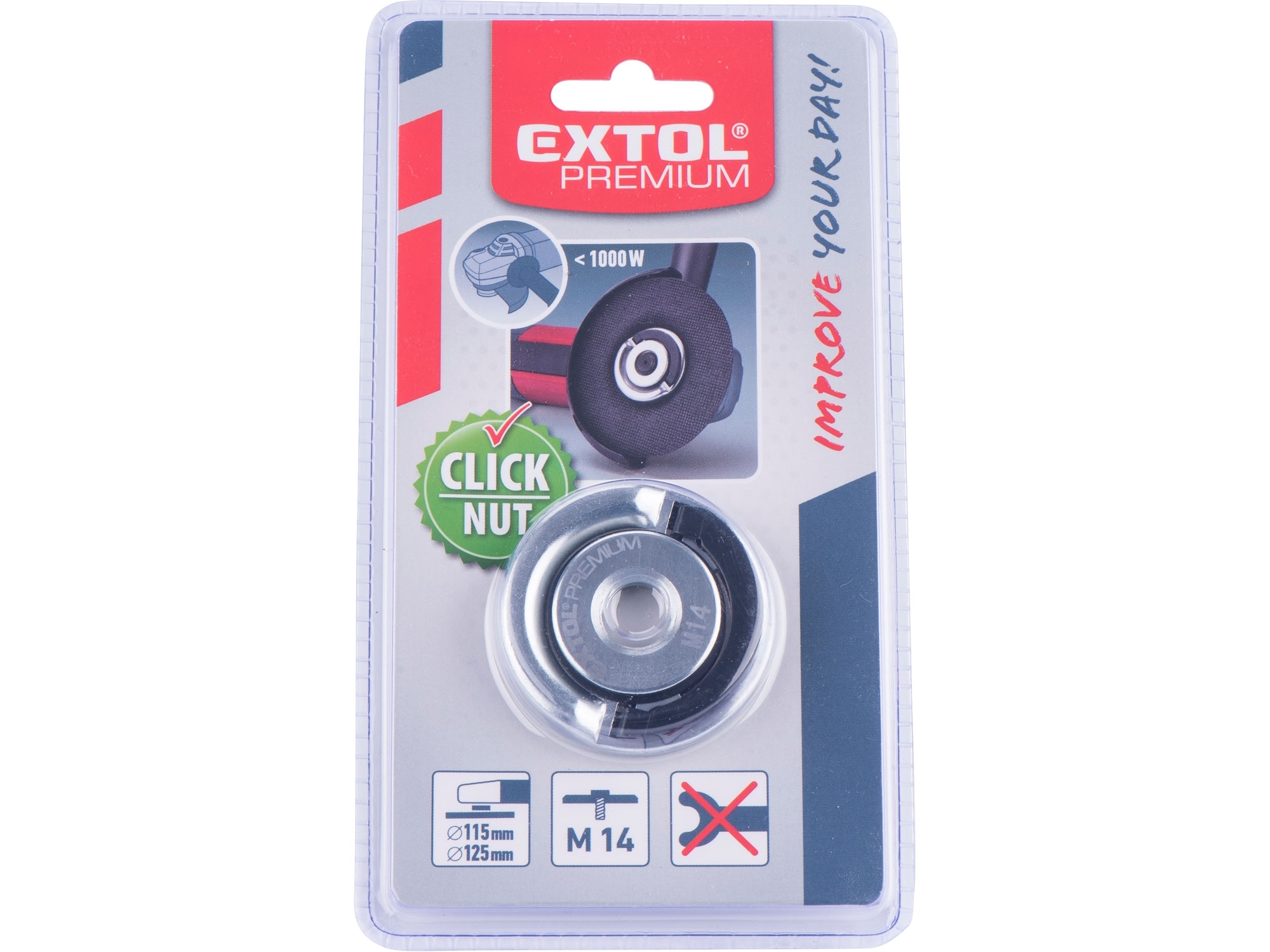 Matice 125mm rychloupínací pro úhlové brusky M14 do 1000W EXTOL PREMIUM 8898050