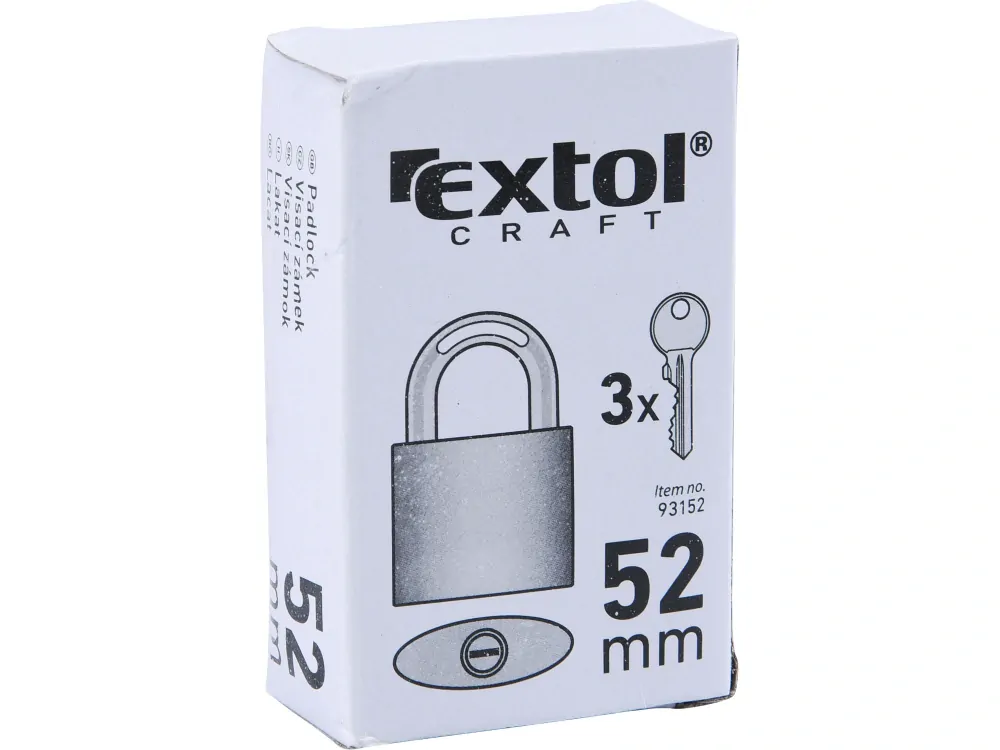 Zámek 45mm modrý litina 3 klíče visací EXTOL CRAFT 93145