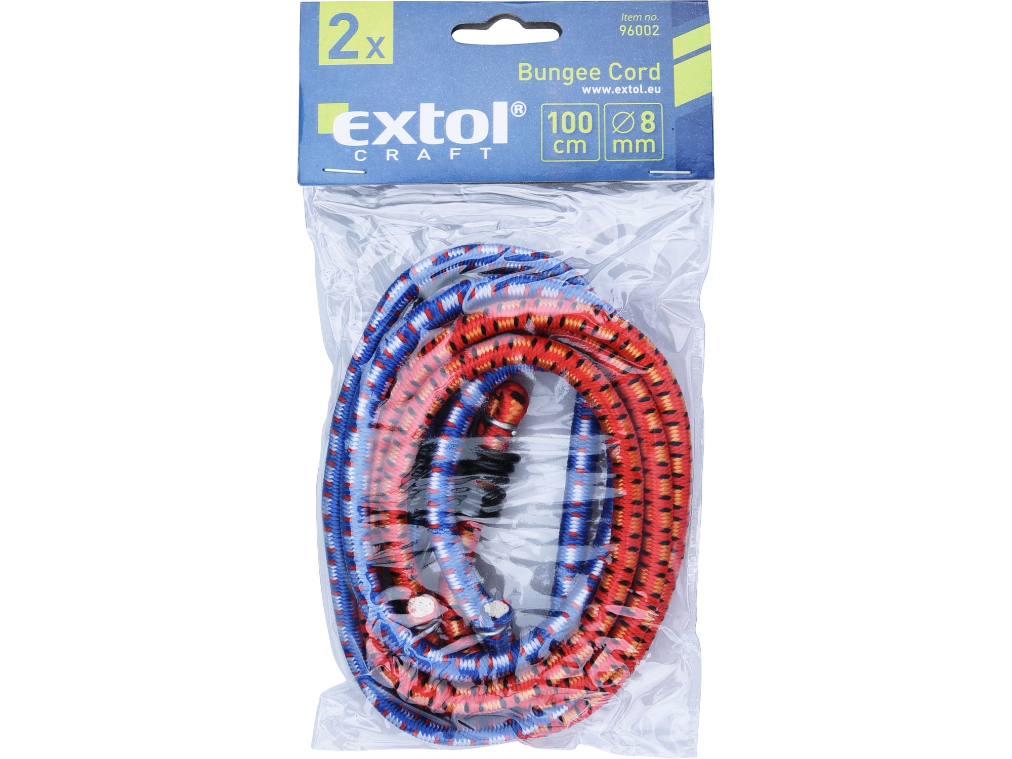 Gumy upínací, balení 2ks, 100cm x O 8mm EXTOL CRAFT 96002