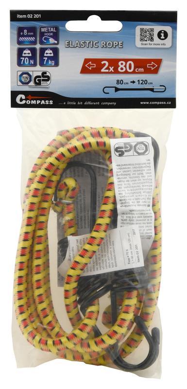 Upínač pružný 2x80cm TÜV/GS COMPASS 02201