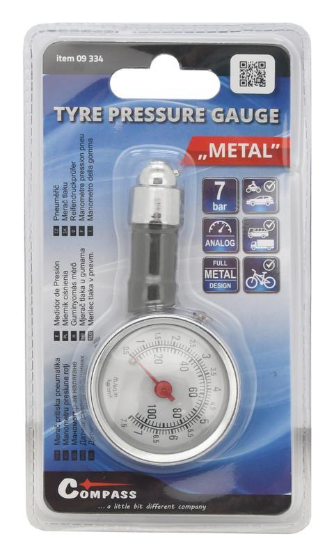 Pneuměřič METAL 7 bar COMPASS 09334
