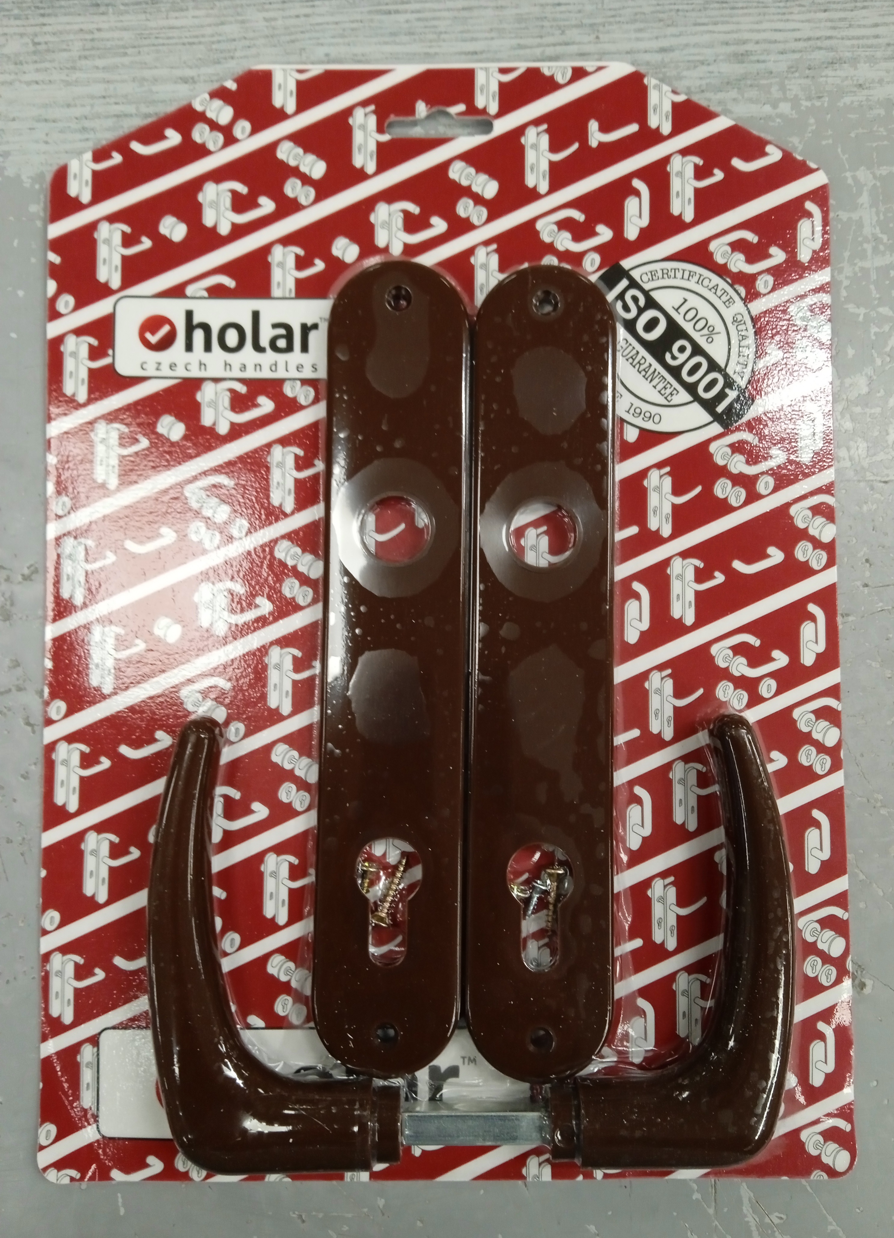 Klika dveřní HOLAR KLASIK K 01 FAB 90 mm hnědá