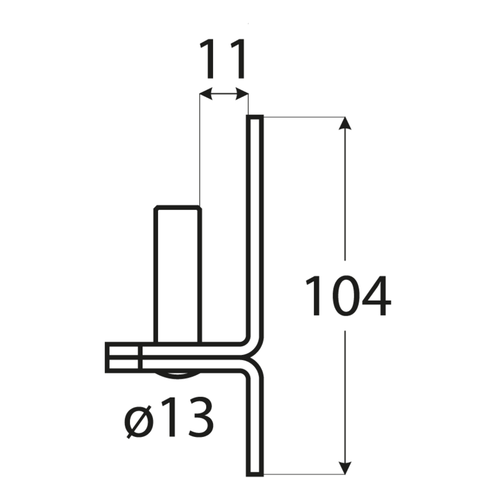 Držák čepu C 13/11 žlutý zinek DOMAX 8303