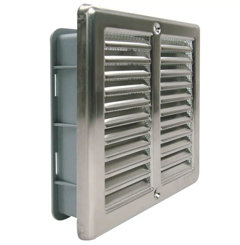 HACO Mřížka 150x150mm větrací s rámečkem a síťovinou nerez 0701