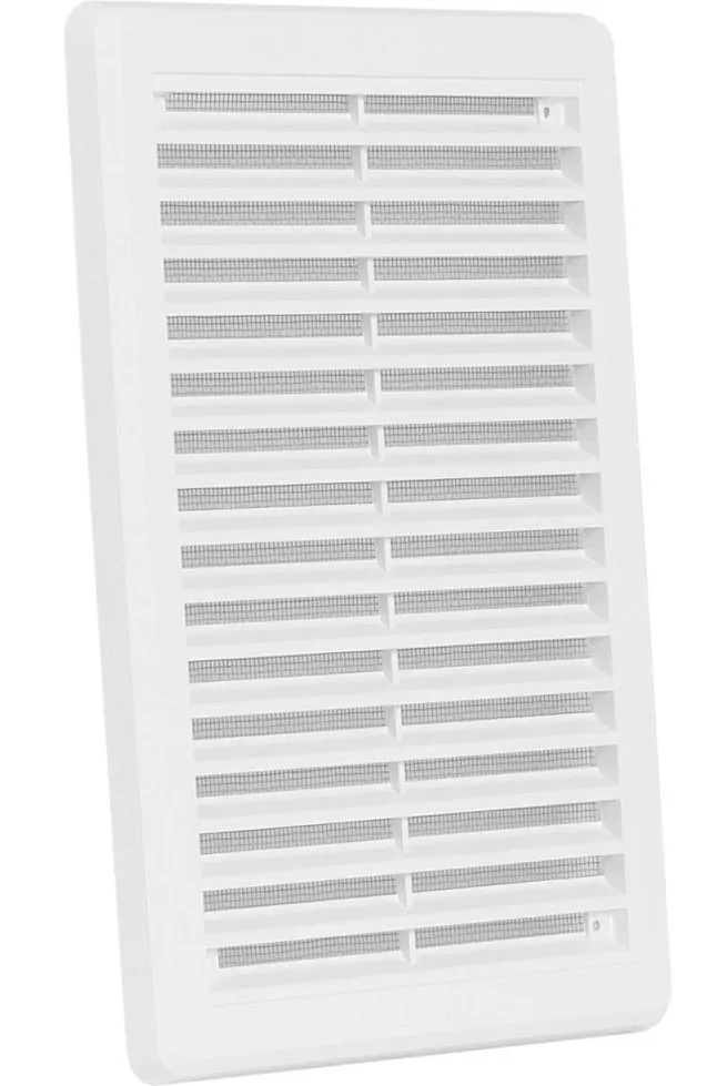 HACO Mřížka 175x250mm větrací se síťovinou plastová bílá 0317