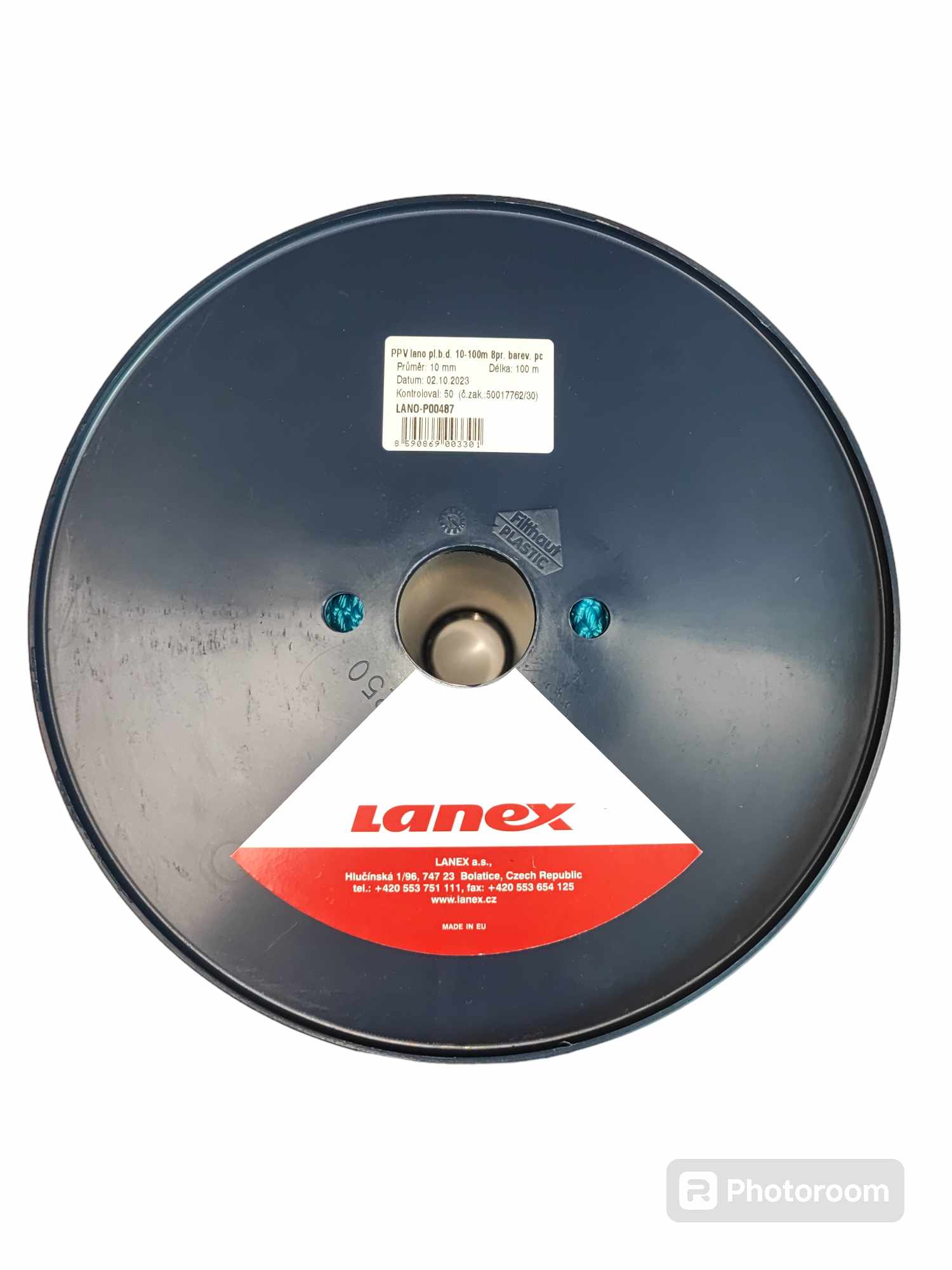 Lano polypropylenové PPV bez jádra, pletené, 10 mm – barevné, žlutá, modrá
