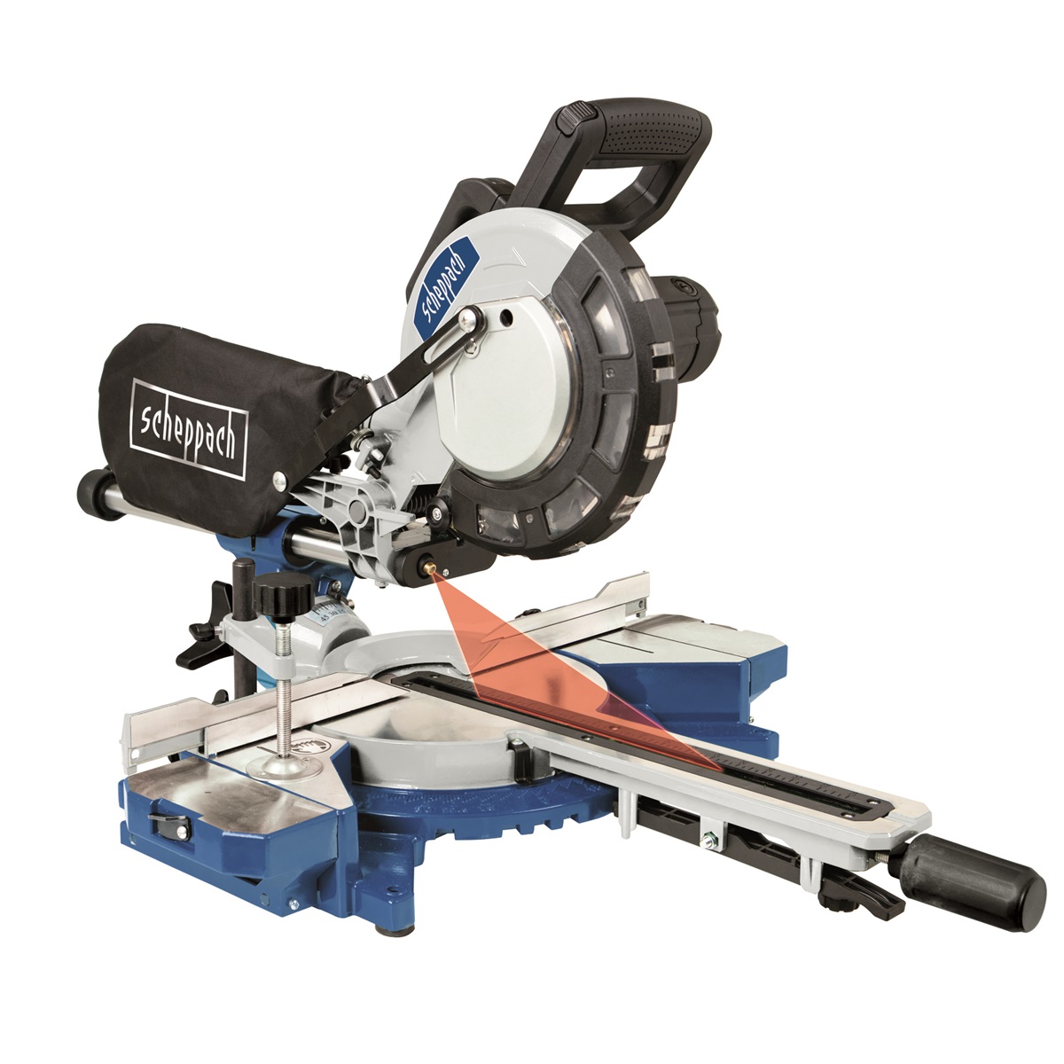 Scheppach HM 216 – pokosová pila s potahem a laserem, 2000 W, 216 mm, 2× kotouč 5901215903