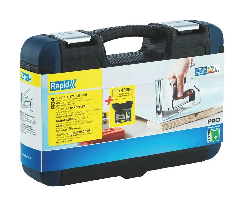 Sponkovačka Rapid R34 + spony, kufřík, PREMIUM SET 5001379