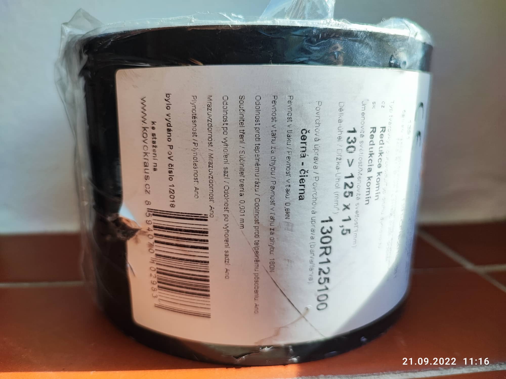 Redukce komínová 125/130 Jotul 10020125