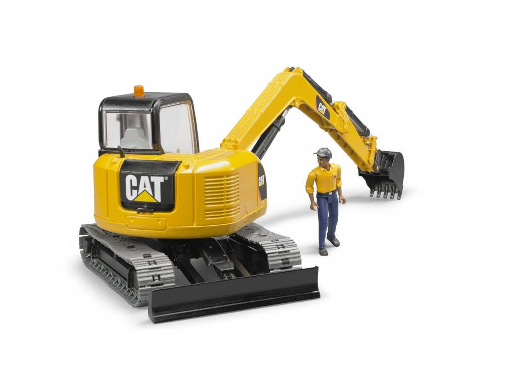 BRUDER 2466 ŽLUTÝ MINI BAGR CAT s figurkou