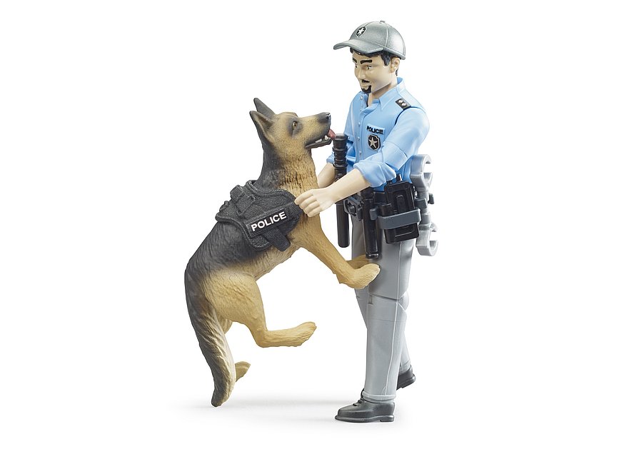 BRUDER 62150 Bworld figurka policista pes BR 62150