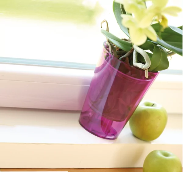 Květináč na orchidej COUBI ORCHID bílý transparentní 13cm DUS130P-CPN0