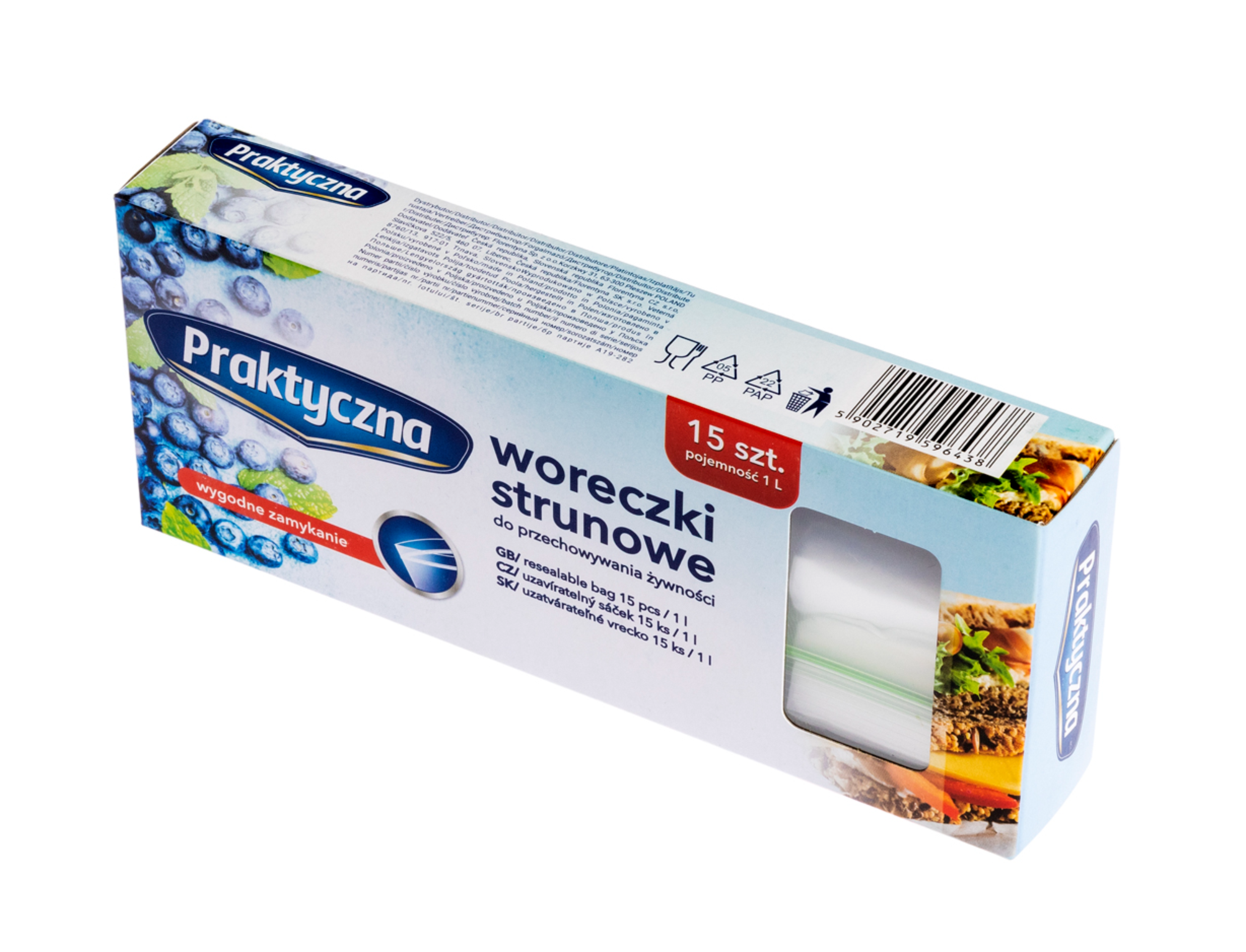 Uzavíratelné sáčky praktyczna 2 l 15ks