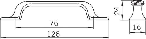Úchytka 76mm 921-127 SIRO 12156