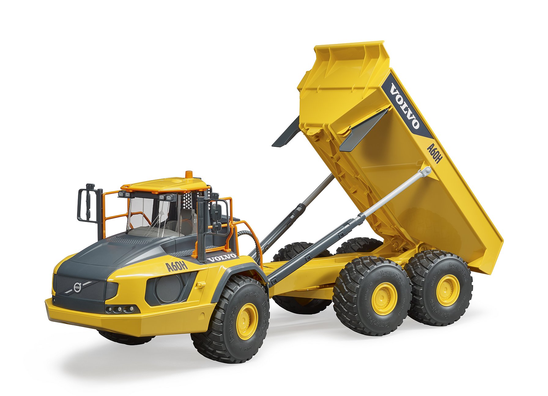BRUDER 2455 Volvo Dumper A60H – kloubový dampr pro přepravu sypkého materiálu