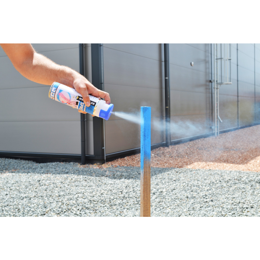 MAX COLOR Sprej modrá svítivá 500ml značkovací 618-136