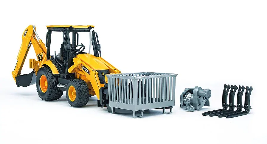 BRUDER 2427 Žlutý BAGR JCB MIDI CX s čelním nakladačem BR 2427