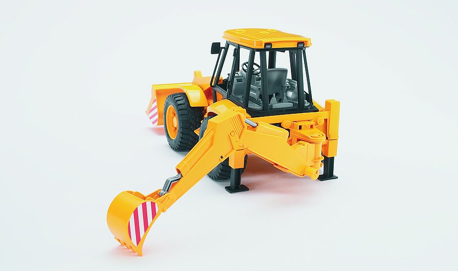 BRUDER 2428 JCB Žlutý BAG4CX s čelním nakladačem BR 2428