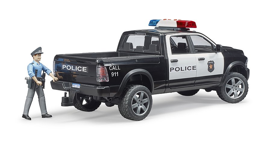 BRUDER 2505 Terénní auto RAM 2500 Policie s figurkou
