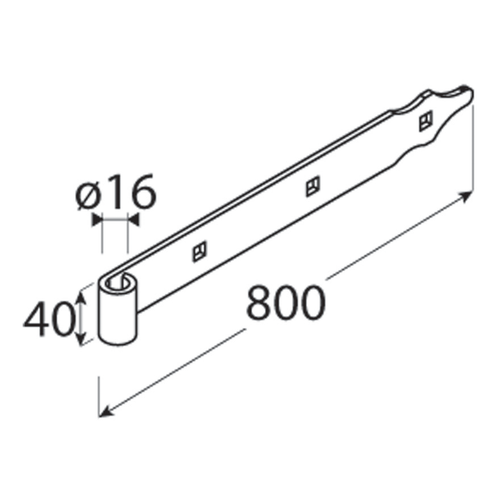Závěs ZP800/16c černý lak