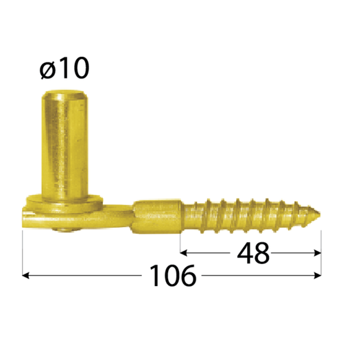 Držák čepu CW 10/106 žlutý zinek DOMAX 8309