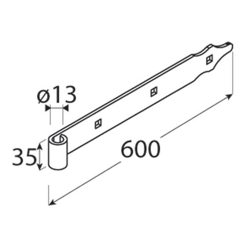 Závěs ZP600/13c černý lak