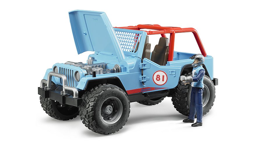 BRUDER 2541 JEEP terénní - modrý s řidičem