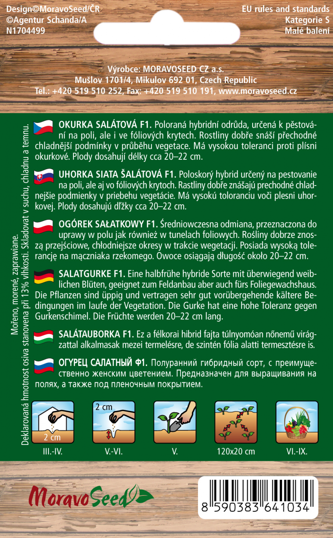 Okurka salátová OBELIX F1 - hybrid na pole 64103 (E)