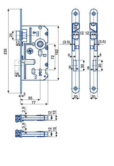 Zámek OK 72/80 L Hobes K 220