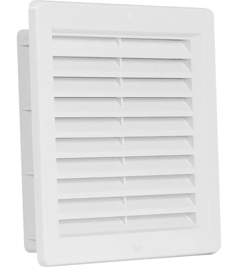 HACO Mřížka 200x200mm větrací s rámečkem a síťovinou bílá 0203