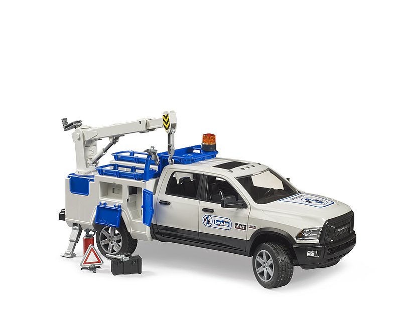 BRUDER 2509 RAM 2500 Servisní vůz s otočným ramenem a majákem
