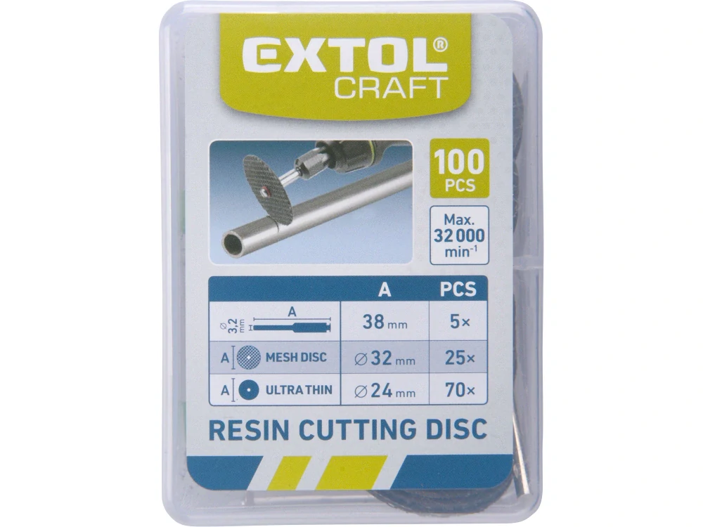 Kotouče řezné, sada 100 ks EXTOL CRAFT 903762