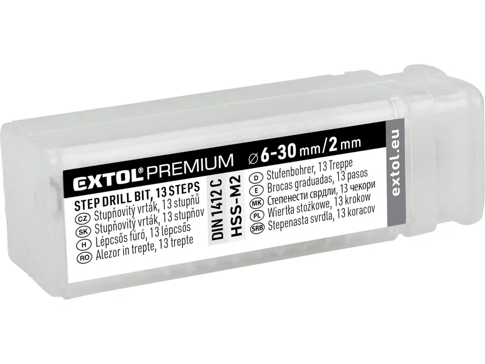 Vrták stupňovitý, O 6-30mm, HSS-M2 EXTOL PREMIUM 8801163