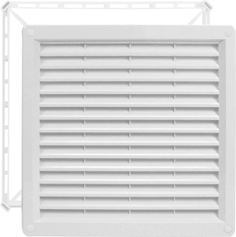 HACO Mřížka 300x300mm větrací s rámečkem a síťovinou bílá 0217
