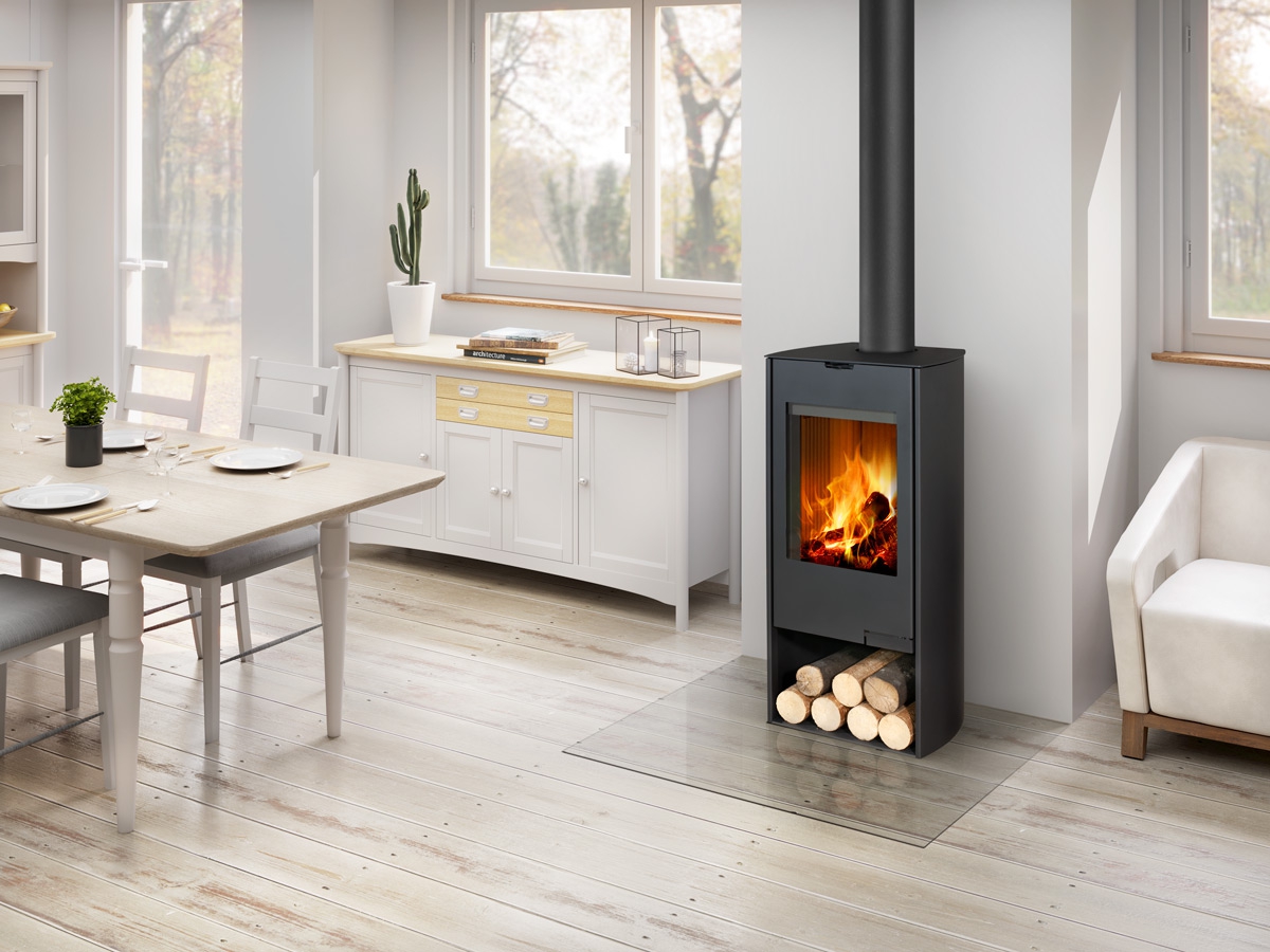 ROMOTOP TALA N 06 plech – designova krbova kamna s rovnym sklem