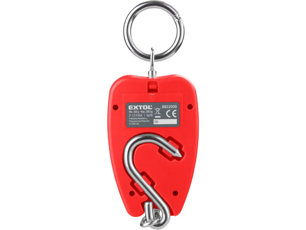 Váha závěsná digitální, 0,35 - 200kg EXTOL PREMIUM 8822000